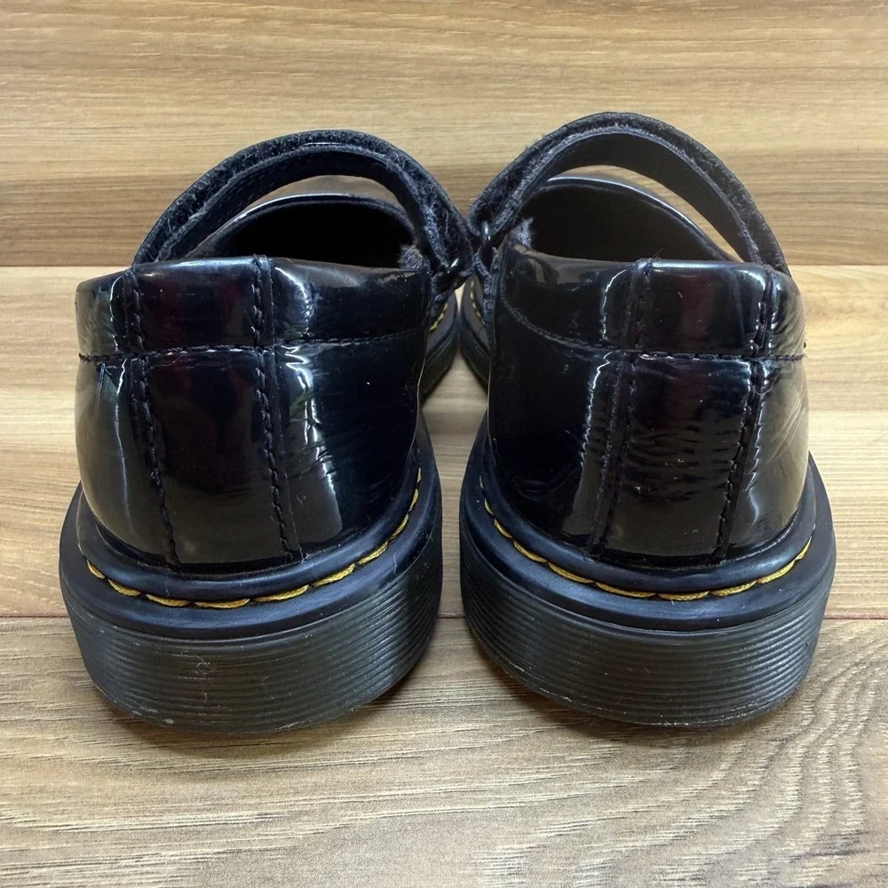 Dr Martens Maccy Mary Janes Girls Size 2 Black Patent Leather Flats‎